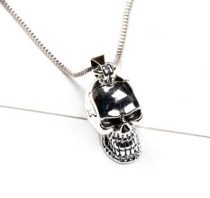 92.5 Sterling silver Pendant Human Skull Gothic Jewelry