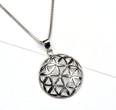 92.5 Sterling Silver pendent Sacred Geometric Flower Of Life Fashion Accessory
