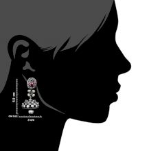 Tribal Floral Design 92.5 Sterling Silver Jhumka Earrings With Amethyst stone