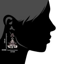 92.5 Sterling silver Earring With Amethyt Stones And Pearl Beads Hanging  Jhumki For Girls