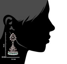 Floral Amethyst 92.5 Sterling Silver Earrings With Green Onyx And Pearl Hangings