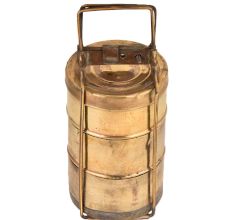 Hand made Brass Tiffin Box With Three Compartments