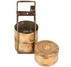 Hand made Brass Tiffin Box With Three Compartments