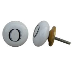 O Alphabet Wardrobe Ceramic Drawer Knob