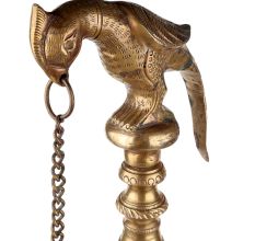 Brass Parrot Holding Hanging Oil Lamp
