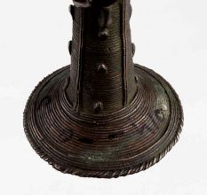 Brass Dhokra Statue Of Tribal Man Climbing Sailfi Tree