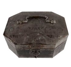 Taj Mahal Brass Jewelry Box Eight Sided Storage Box