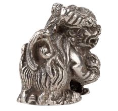 Silver Aluminum Dragon Statue Luck Feng Shui Animal Statue