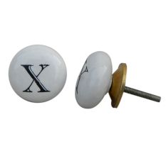 X  Alphabet Ceramic Cabinet Knob