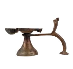 Brass Oil Lamp  Diya Six Cavity Cobra Head Diya Stand