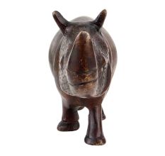 Hand Made Brass Hippo Animal Statue With Detailed Carving