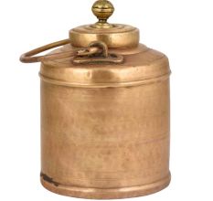 Brass Milk Pot Hammered Finial On Small Lid
