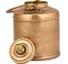 Brass Milk Pot Hammered Finial On Small Lid