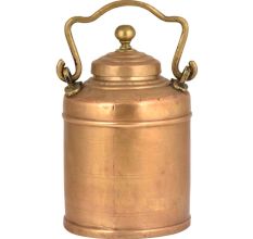 Brass Milk Pot Cylindrical Shape Decorative Handle