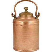 Brass Milk Pot Hammered Design Small Lid With Finial