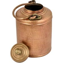 Brass Milk Pot Hammered Design Small Lid With Finial