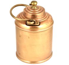 Brass Milk Pot Rings Engraved  On Lid And Knob Finial