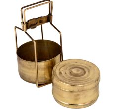 Traditional Two Tier Brass Tiffin Box Indian Kitchen