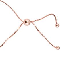 Round Amethyst 92.5 Sterling Silver Adjustable Bracelet In Rose Gold Polish