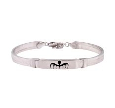 92.5 Sterling Silver Bracelet Adjustable Kadaa With Insect Logo