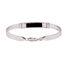 92.5 Sterling Silver Bracelet Adjustable Kadaa With Insect Logo