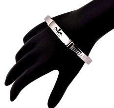 92.5 Sterling Silver Bracelet Adjustable Kadaa With Insect Logo
