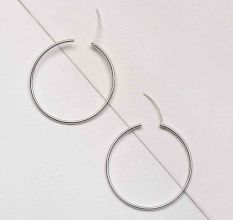 92.5 Sterling Silver Hoop Earrings For Every Day Wear