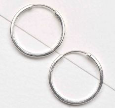 92.5 Sterling Silver Hoop Bali Earrings For Women