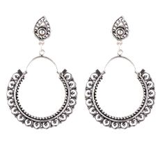 92.5 Sterling Round Floral Filigree Wheel Stud Danglers
