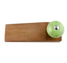Green Black Crackle Wooden Door Stopper