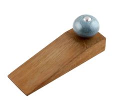 Grey Crackle Ceramic Wooden Door Stopper