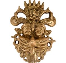 Brass Wall Hanging  Religious Mahakal Fierce Monster Face