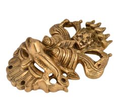Brass Wall Hanging  Religious Mahakal Fierce Monster Face