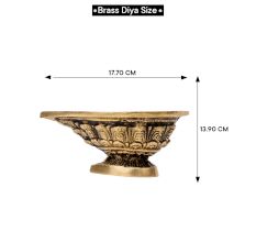 Handmade Brass Oil Lamp Diya Tribal Style