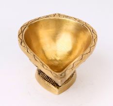 Handmade Brass Oil Lamp Diya Tribal Style