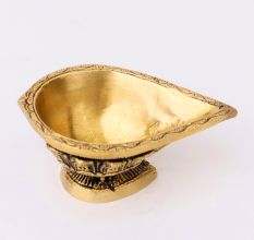 Handmade Brass Oil Lamp Diya Tribal Style