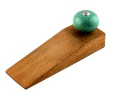 Sea Green Black Crackle Ceramic Wooden Door Stopper