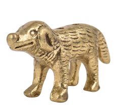 Handmade Incense Holder Brass Standing Dog Statue