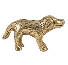 Handmade Incense Holder Brass Standing Dog Statue