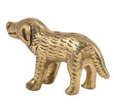 Handmade Incense Holder Brass Standing Dog Statue