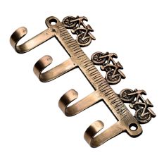 Handcrafted Three Brass Racer Bicycles Four Wall Hook