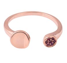 Modern 92.5 Sterling silver Toe Ring  Open able Pink Tourmline Studded Women Jewelry (Pair)