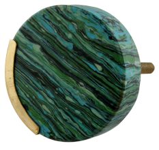 Green Texture Stone Brass Cabinet knob
