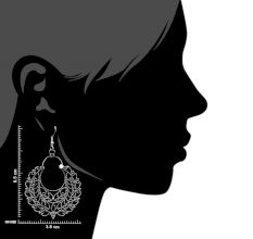 Tribal 92.5 Sterling Silver Earrings Shiny filigree Bali drop Earrings