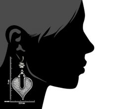 Brick Leaf 92.5 Sterling Silver Earrings Oxidized For Daily Use