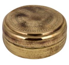 Brass Round Tiffin Box Traditional Shape And Design Storage Box