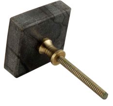 Grey Stone Copper Square Dresser Knobs