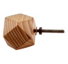 Natural Hexagon Wooden Cabinet Knobs