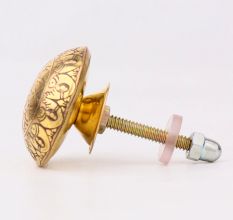 Brass Floral Cabinet Knobs