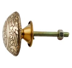 Brass Floral Dresser Knobs